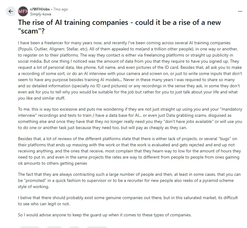 AI Training Scam