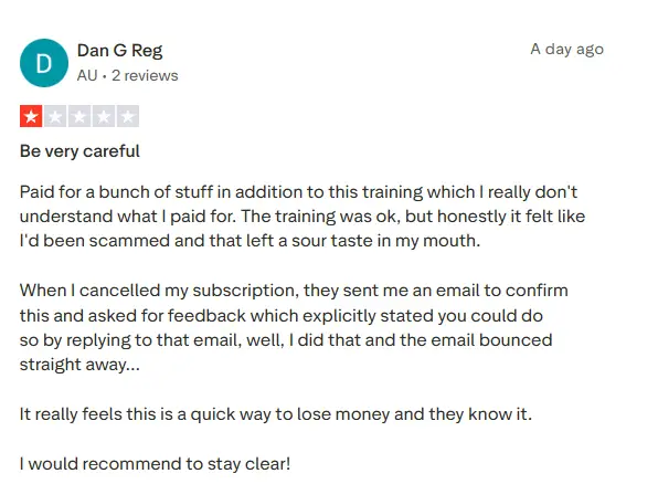 Coursiv.io Trustpilot review