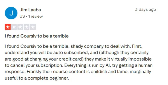 Coursiv.io billing complaint
